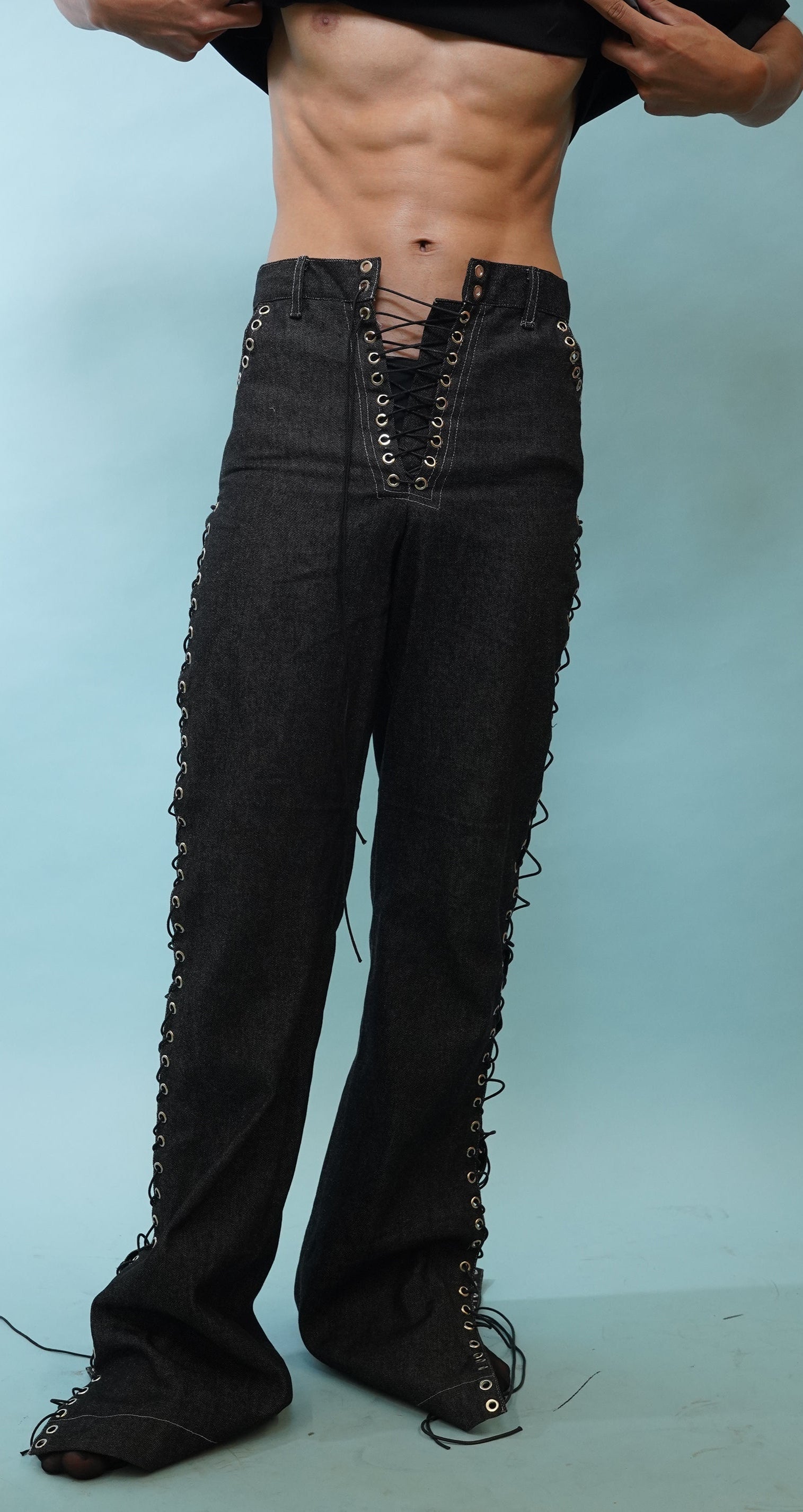 High tie-up pants