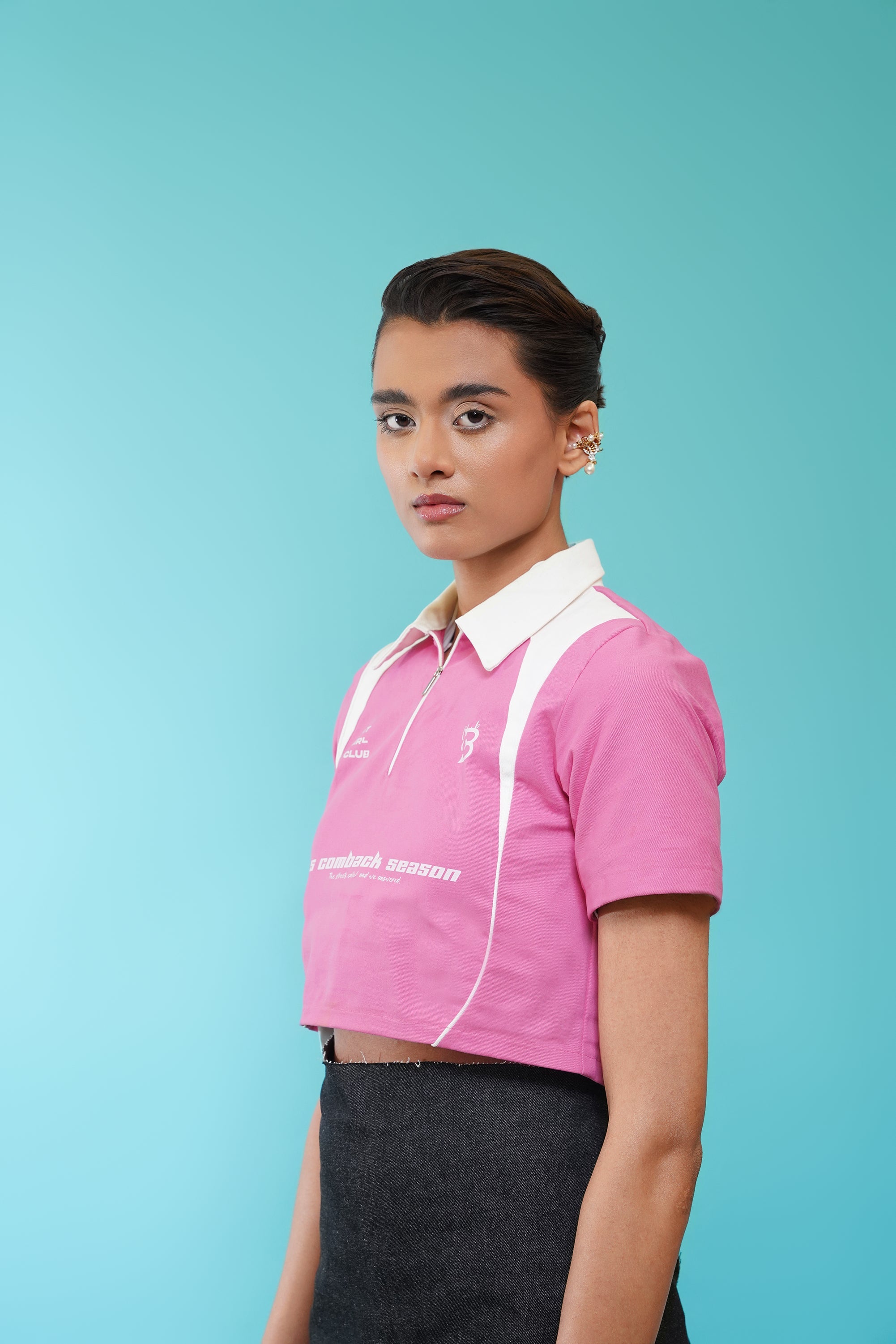 Pit stop pink tee