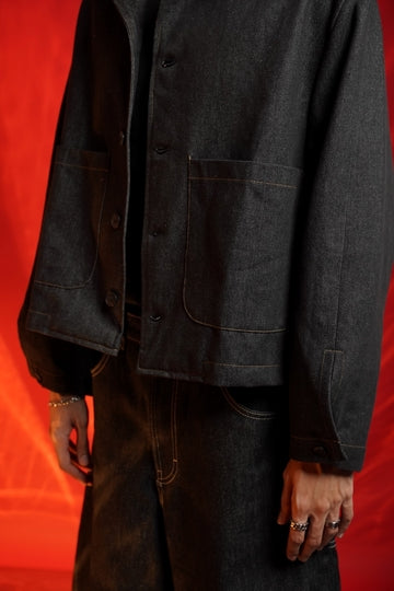 Boxy crop denim jacket