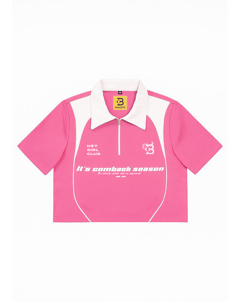 Pit stop pink tee
