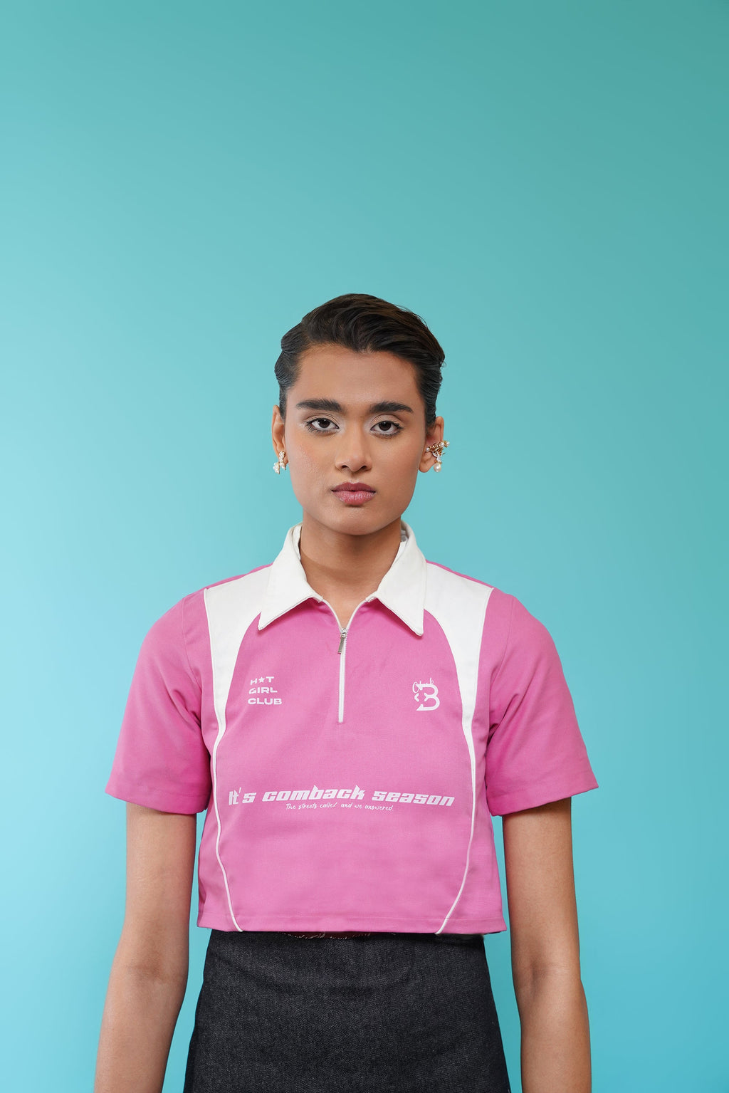 Pit stop pink tee